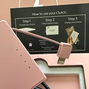 🆕 Pink Clutch Portable Charger